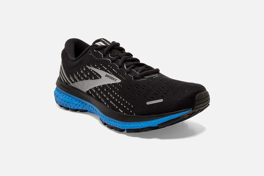 Brooks Ghost 13 Road Running Shoes - Mens - Black/Grey/Blue - NA6058473